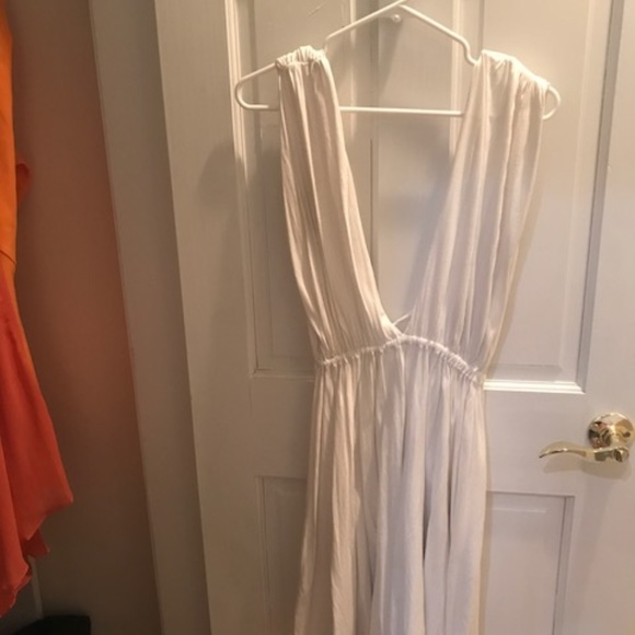 Modal Jersey Plunge Neck Dress by Bobi Size M - Picture 3 of 5